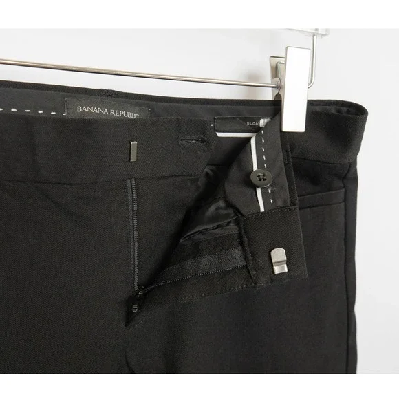 Banana Republic Sloan Slim Fit Black Dress Pants Petite Size 4 Women - Picture 6 of 13